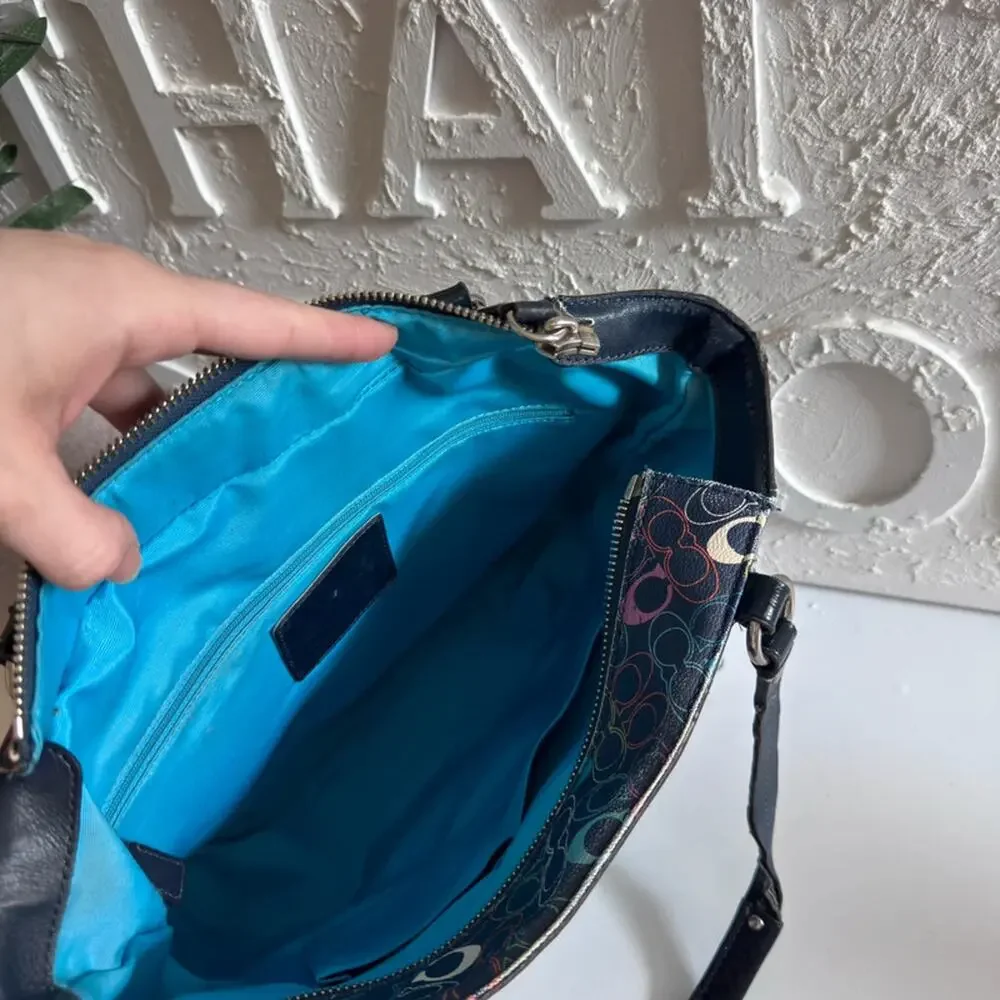 Coach Purse Chelsea Heritage Signature C Colorful Tote F15139
